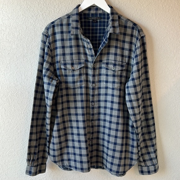 John Varvatos Star USA "Dale" Reversible Button Down Shirt Size Large - Picture 1 of 15